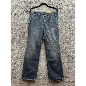 Vintage Gap 1969 Limited Edition‎ Striped Denim Jeans Blue Women's Size 8L